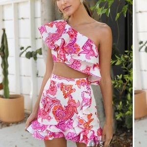 Crop top and skirt set